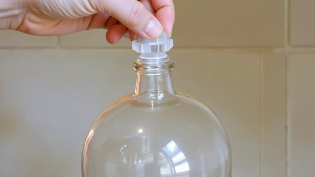 Installing an airlock into a carboy