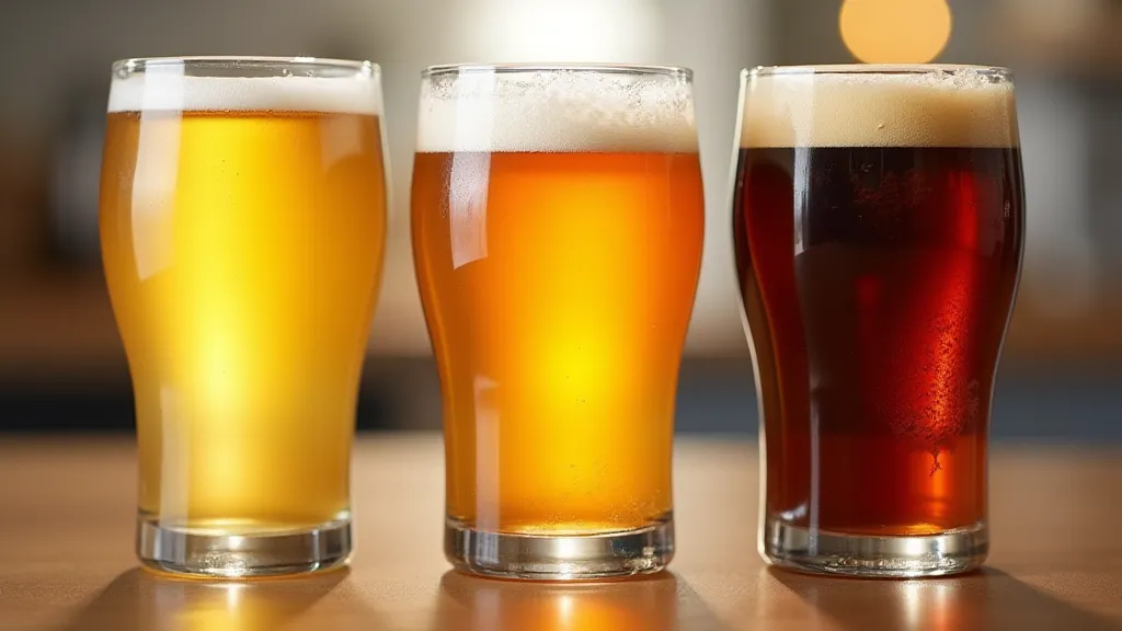 Comparison of beer colors