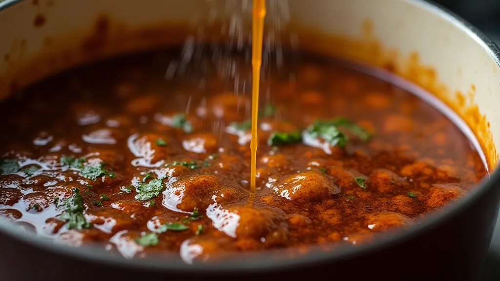 Extract brewing with malt extract added to a pot.