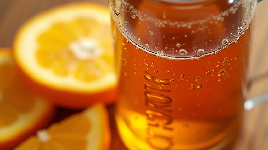 Bottle of fruit infused beer