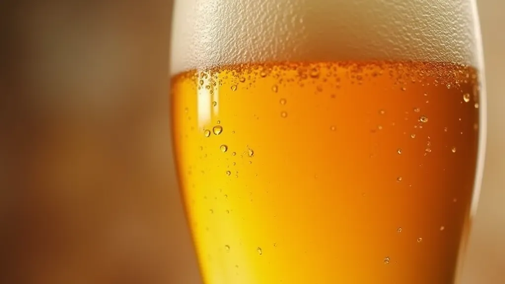 Glass of hazy beer
