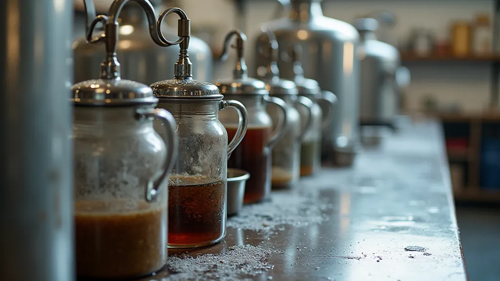 Clean and sanitized brewing equipment